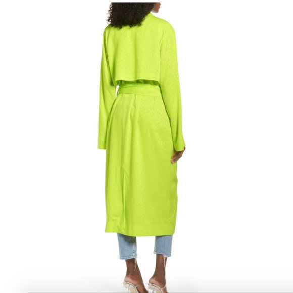 (NWT) AFRM Hendrix lime green Duster | WOMENS SMALL - Picture 2 of 5